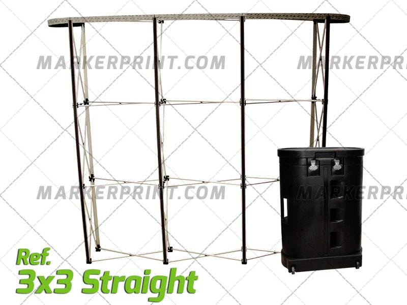 Wall Pop Up 4x3 straight Aluminum 01