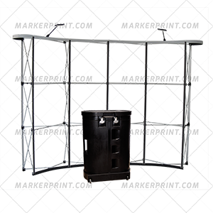Wall Pop Up 4x3 Curved Aluminum