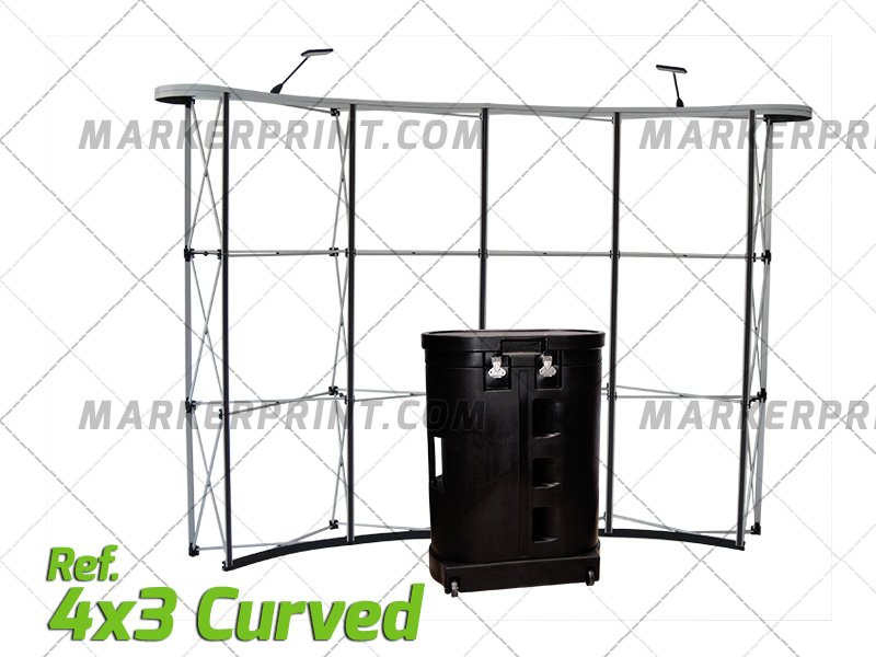 Wall Pop Up 4x3 Curved Aluminum 01