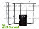 Wall Pop Up 4x3 Curved Aluminum